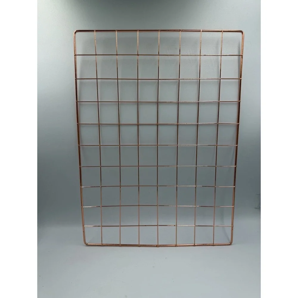 Lot Of 2 Rose Gold Wire Grid Panel 12 X 16.25 Inches!